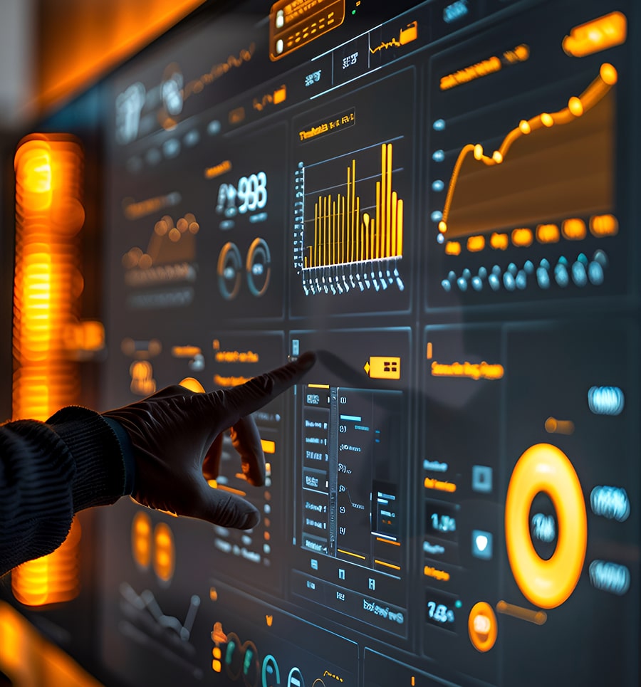 Integrated dashboard showing unified construction project data